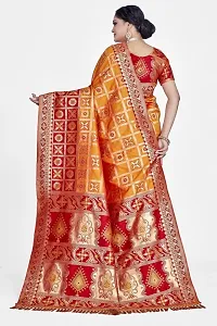 Beautiful  Art Silk  Jacquard Saree with Blouse Piece For Women-thumb1