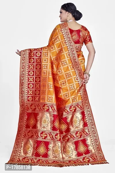 Beautiful  Art Silk  Jacquard Saree with Blouse Piece For Women-thumb2