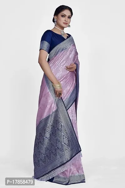 Beautiful  Art Silk  Jacquard Saree with Blouse Piece For Women-thumb4