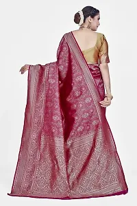 Beautiful  Art Silk  Jacquard Saree with Blouse Piece For Women-thumb1