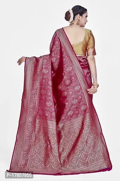 Beautiful  Art Silk  Jacquard Saree with Blouse Piece For Women-thumb2