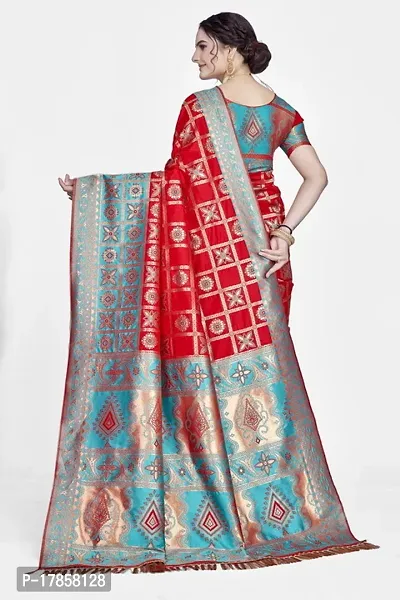 Beautiful  Art Silk  Jacquard Saree with Blouse Piece For Women-thumb2