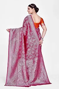 Stylish Art Silk Banarasi Saree With Unstitched Blouse-thumb1