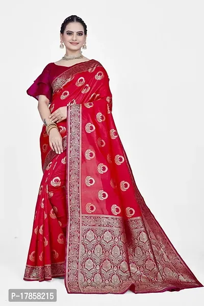 Beautiful  Art Silk  Jacquard Saree with Blouse Piece For Women