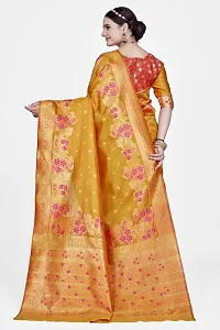 Beautiful  Art Silk  Jacquard Saree with Blouse Piece For Women-thumb1