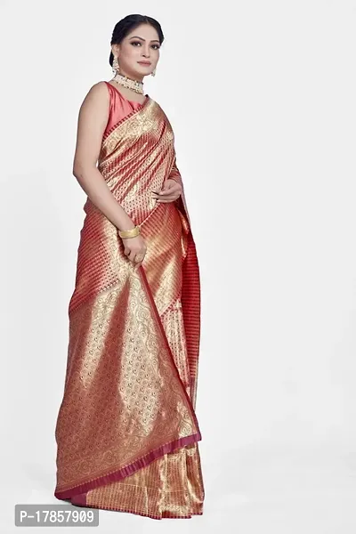 Beautiful  Art Silk  Jacquard Saree with Blouse Piece For Women-thumb4