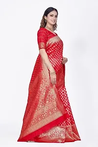 Stylish Premium Jacquard Banarasi Saree With Zari Weaving And Intricate Motifs-thumb3