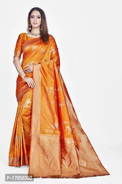 Beautiful  Art Silk  Jacquard Saree with Blouse Piece For Women-thumb0