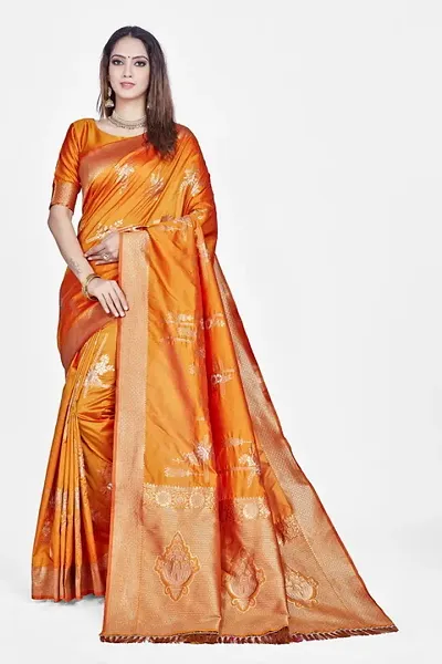 Stylish Art Silk Saree with Blouse piece For Women