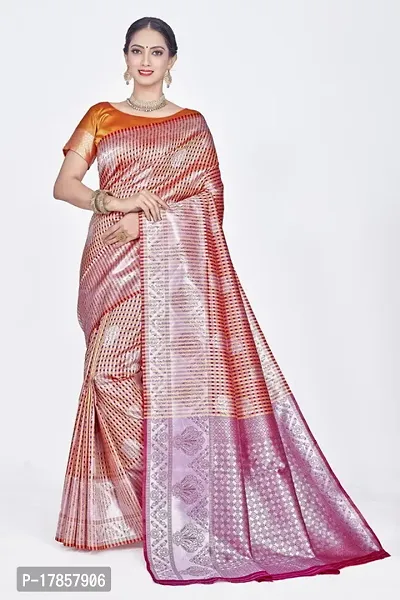 Beautiful  Art Silk  Jacquard Saree with Blouse Piece For Women-thumb0