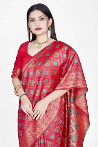 Beautiful  Art Silk  Jacquard Saree with Blouse Piece For Women-thumb2