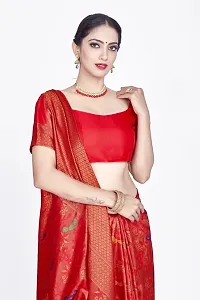 Beautiful  Art Silk  Jacquard Saree with Blouse Piece For Women-thumb2