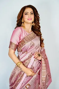 Beautiful  Art Silk  Jacquard Saree with Blouse Piece For Women-thumb4