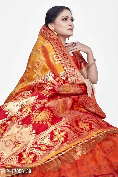 Beautiful  Art Silk  Jacquard Saree with Blouse Piece For Women-thumb3