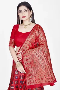 Beautiful  Art Silk  Jacquard Saree with Blouse Piece For Women-thumb2