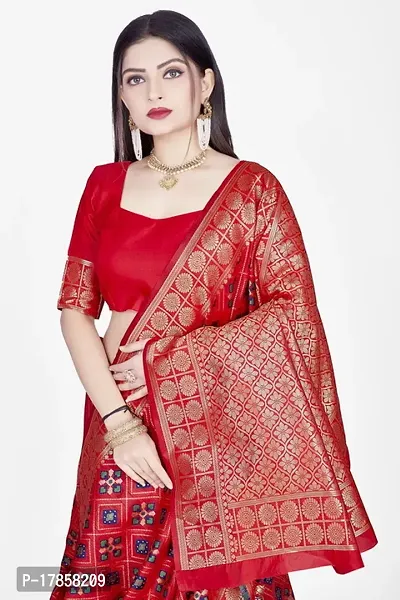 Beautiful  Art Silk  Jacquard Saree with Blouse Piece For Women-thumb3