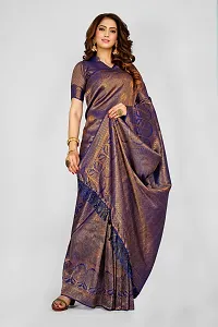 Beautiful  Pure Silk  Jacquard Saree with Blouse Piece For Women-thumb2