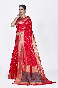 Beautiful  Art Silk  Jacquard Saree with Blouse Piece For Women-thumb3