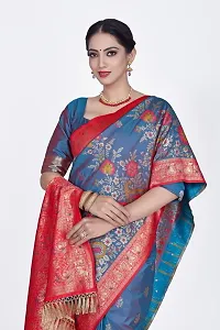 Beautiful  Art Silk  Jacquard Saree with Blouse Piece For Women-thumb2