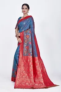 Beautiful  Art Silk  Jacquard Saree with Blouse Piece For Women-thumb3