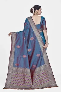 Beautiful  Art Silk  Jacquard Saree with Blouse Piece For Women-thumb1