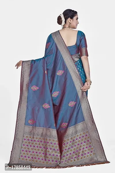 Beautiful  Art Silk  Jacquard Saree with Blouse Piece For Women-thumb2