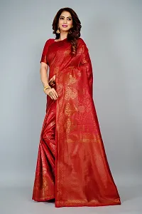 Beautiful  Art Silk  Jacquard Saree with Blouse Piece For Women-thumb2