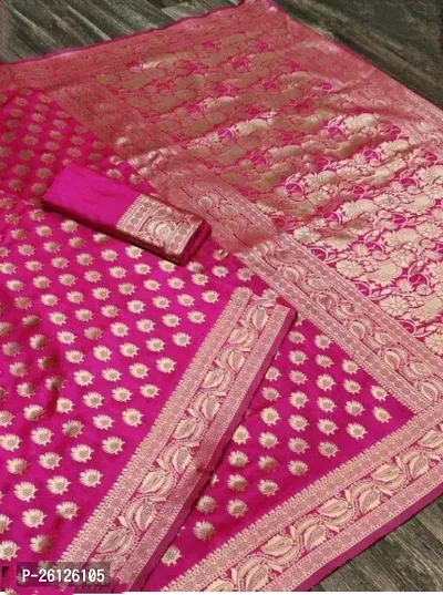 Stylish Art Silk Lavendar Saree with Blouse piece For Women-thumb0