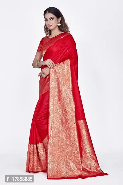 Beautiful  Art Silk  Jacquard Saree with Blouse Piece For Women-thumb4