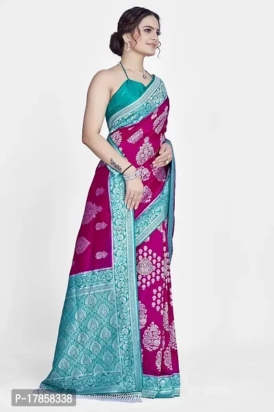 Beautiful  Art Silk  Jacquard Saree with Blouse Piece For Women-thumb4