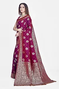 Beautiful  Art Silk  Jacquard Saree with Blouse Piece For Women-thumb3