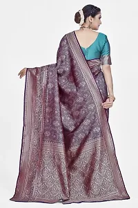 Beautiful  Art Silk  Jacquard Saree with Blouse Piece For Women-thumb1