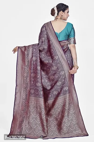 Beautiful  Art Silk  Jacquard Saree with Blouse Piece For Women-thumb2