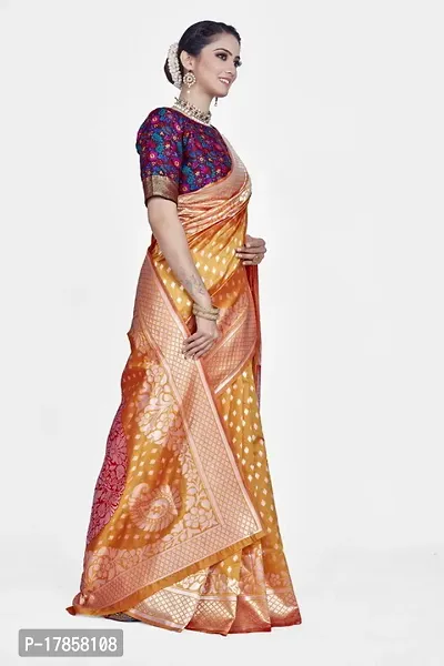 Beautiful  Art Silk  Jacquard Saree with Blouse Piece For Women-thumb5