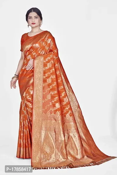 Beautiful  Art Silk  Jacquard Saree with Blouse Piece For Women-thumb0