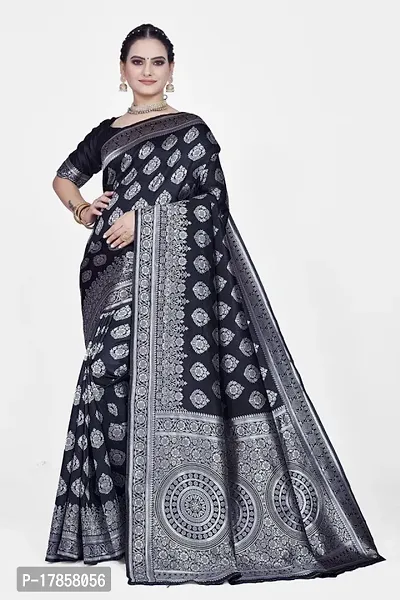 Beautiful  Art Silk  Jacquard Saree with Blouse Piece For Women-thumb0