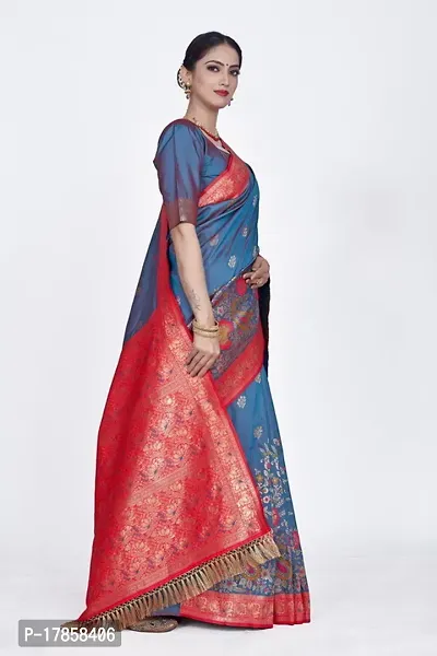 Beautiful  Art Silk  Jacquard Saree with Blouse Piece For Women-thumb5