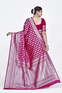 Beautiful  Art Silk  Jacquard Saree with Blouse Piece For Women-thumb1