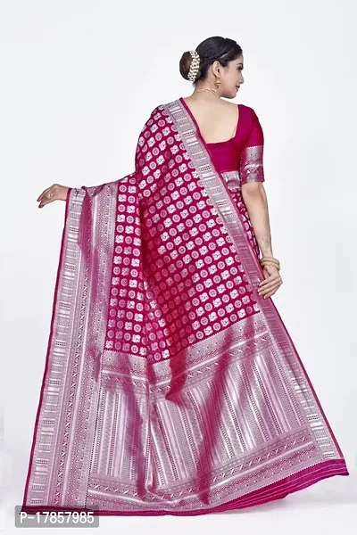 Beautiful  Art Silk  Jacquard Saree with Blouse Piece For Women-thumb2