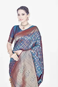 Beautiful  Art Silk  Jacquard Saree with Blouse Piece For Women-thumb2