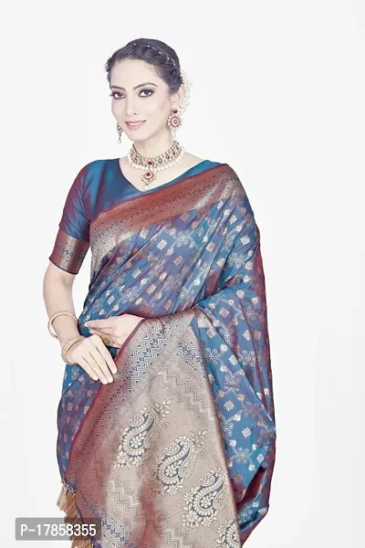 Beautiful  Art Silk  Jacquard Saree with Blouse Piece For Women-thumb3