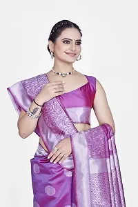 Beautiful  Art Silk  Jacquard Saree with Blouse Piece For Women-thumb2