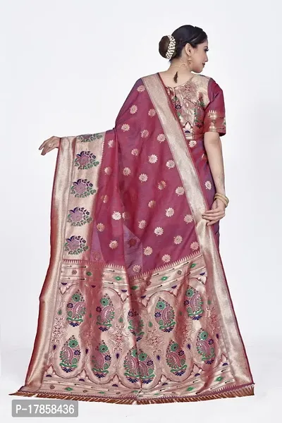 Beautiful  Art Silk  Jacquard Saree with Blouse Piece For Women-thumb2