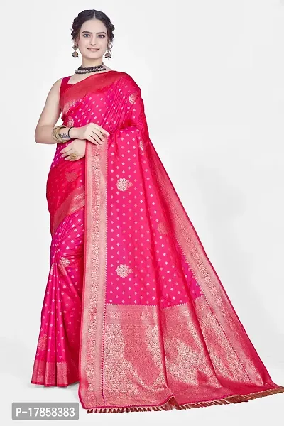 Beautiful  Art Silk  Jacquard Saree with Blouse Piece For Women