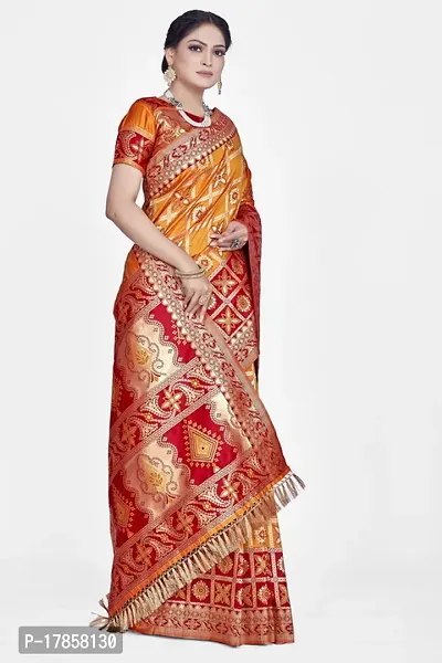 Beautiful  Art Silk  Jacquard Saree with Blouse Piece For Women-thumb4