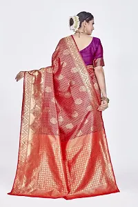 Beautiful  Art Silk  Jacquard Saree with Blouse Piece For Women-thumb1