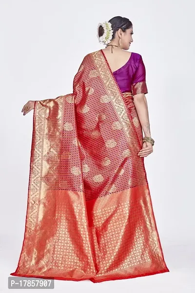 Beautiful  Art Silk  Jacquard Saree with Blouse Piece For Women-thumb2