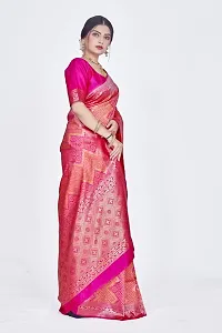 Beautiful  Polyester  Jacquard Saree with Blouse Piece For Women-thumb4