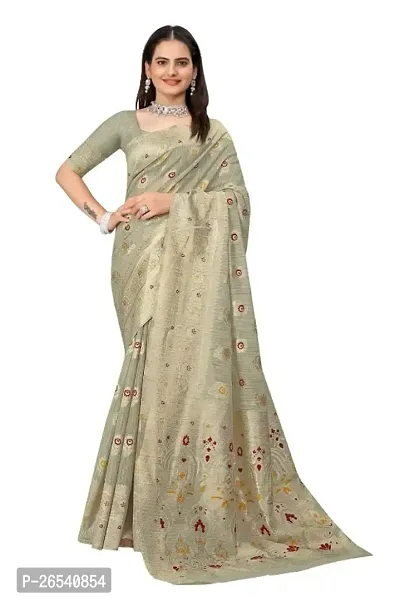 Classic Art Silk Jacquard Saree With Blouse Piece-thumb0