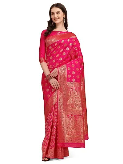 Fancy Banarasi Silk Saree with Blouse Piece for Women